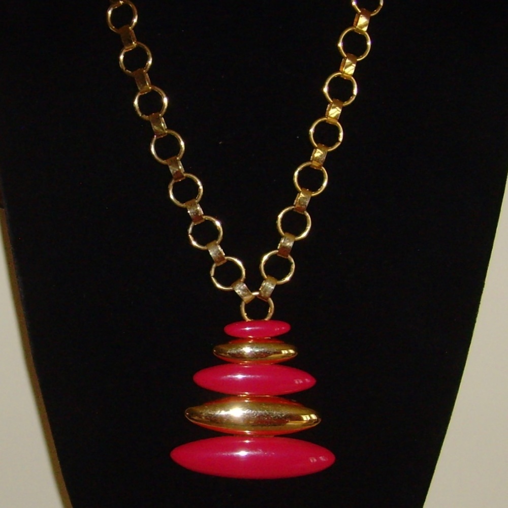 Monet Gold Tone Statement Necklace